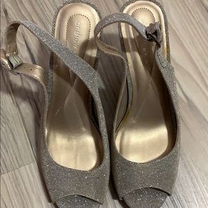 Silver-gold heels